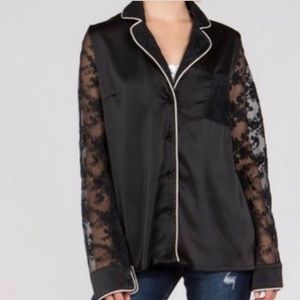 Satin and lace inside/outside top